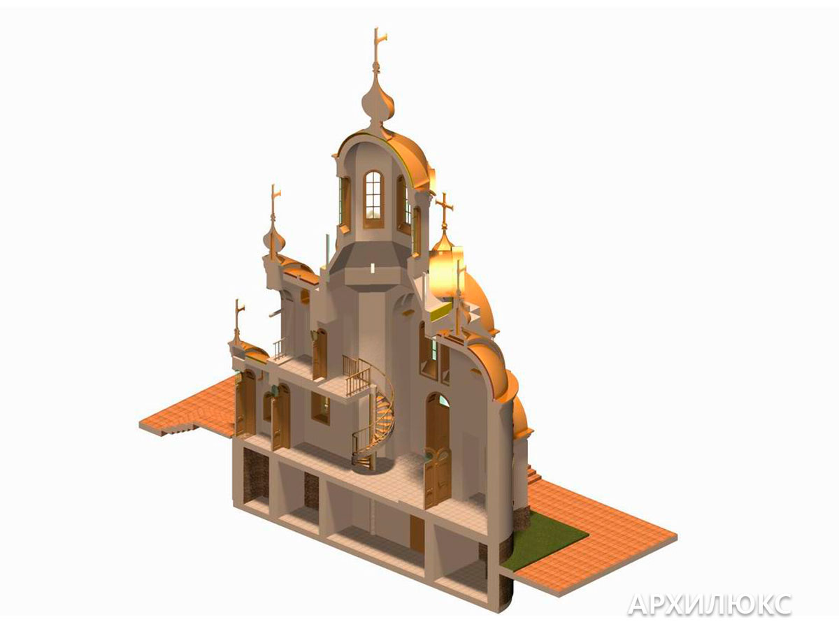 Проекты храмов с предоставлением разрезов по объему храма